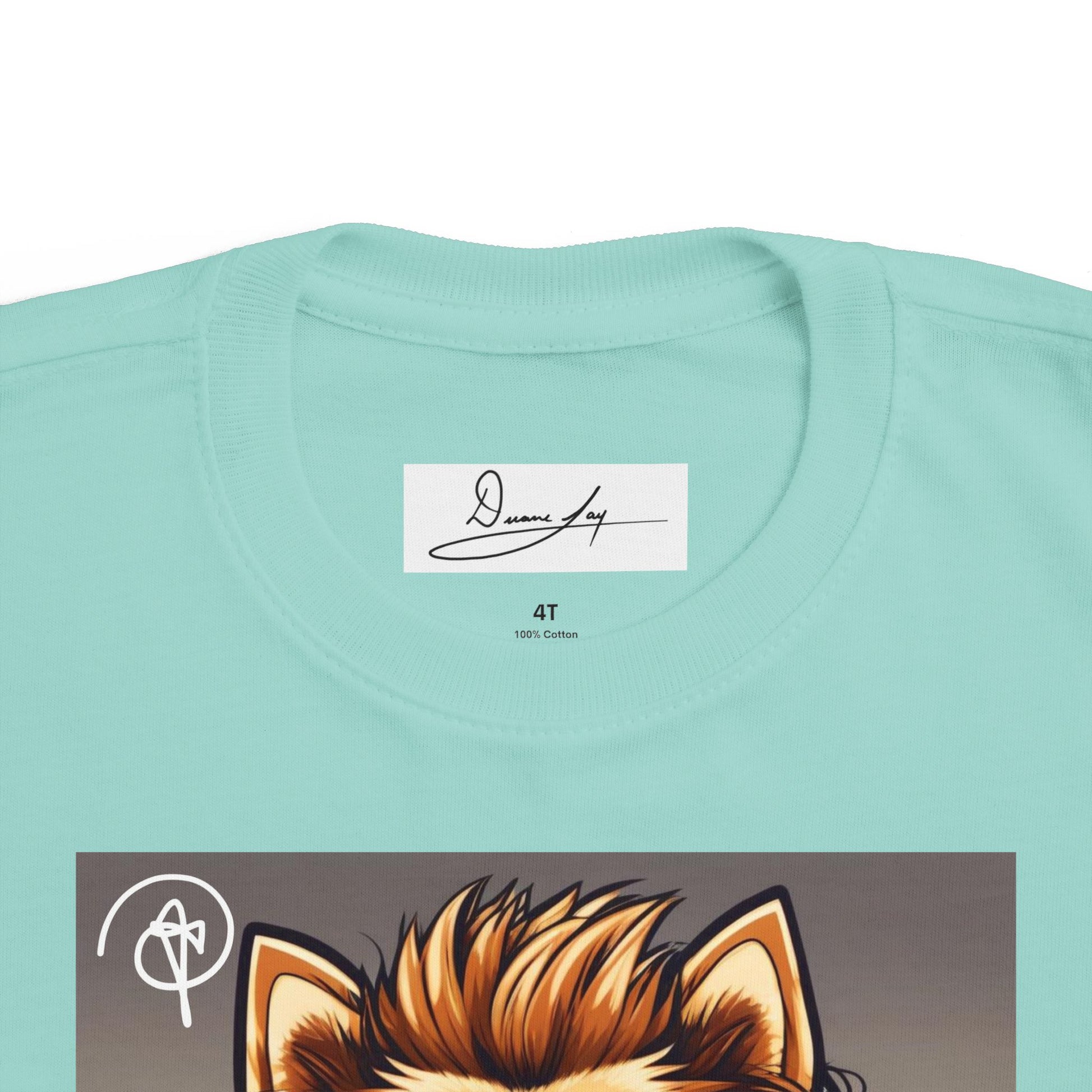 DuaneJay Cool Pomeranian Kids T-Shirt — fun kids graphic tee featuring an adorable Pomeranian rocking sunglasses and headphones, a bold and playful streetwear-inspired look for kids who carry the DuaneJay Fashion style with confidence