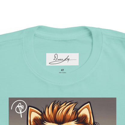 DuaneJay Cool Pomeranian Kids T-Shirt — fun kids graphic tee featuring an adorable Pomeranian rocking sunglasses and headphones, a bold and playful streetwear-inspired look for kids who carry the DuaneJay Fashion style with confidence