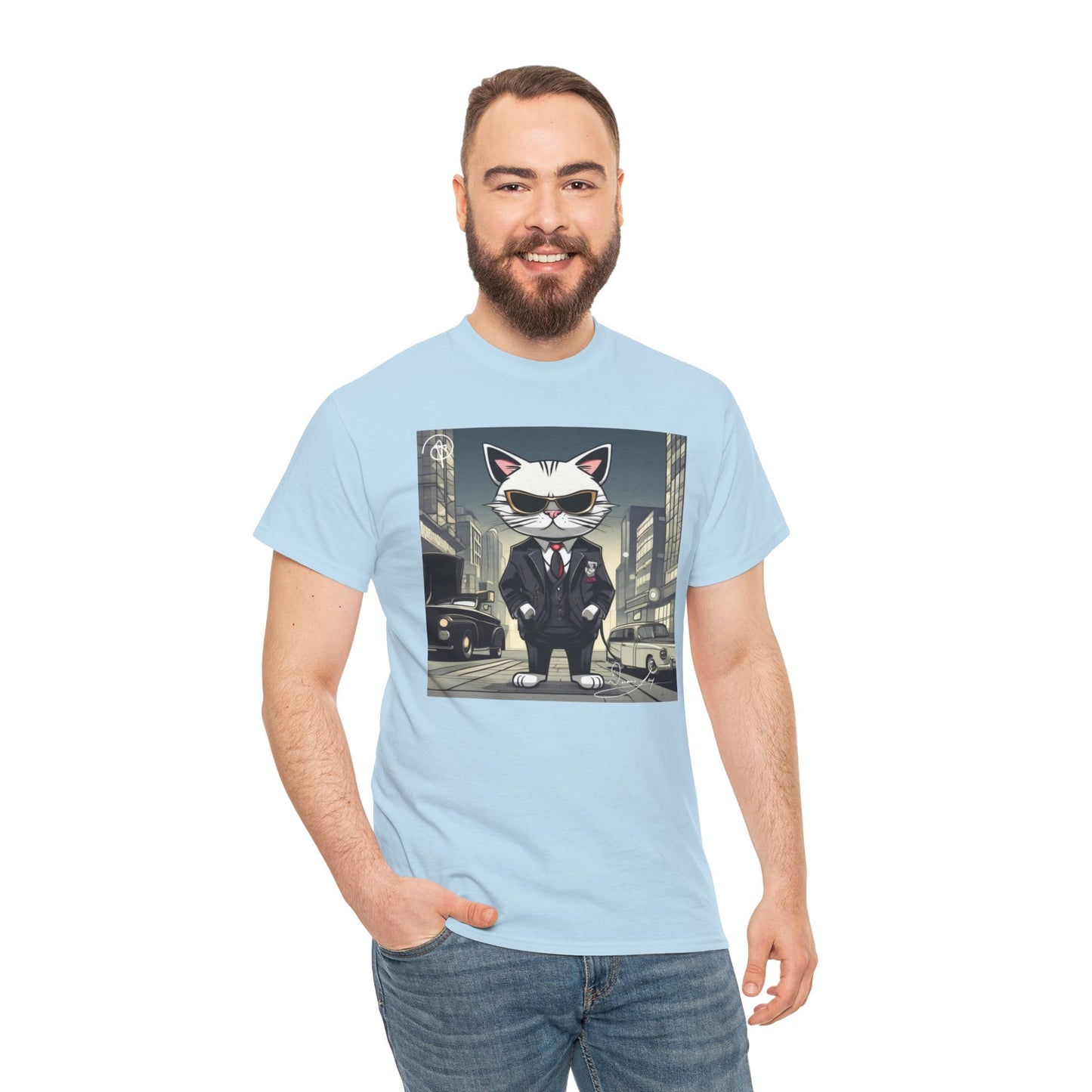 Unisex Cat Heavy Cotton Tee