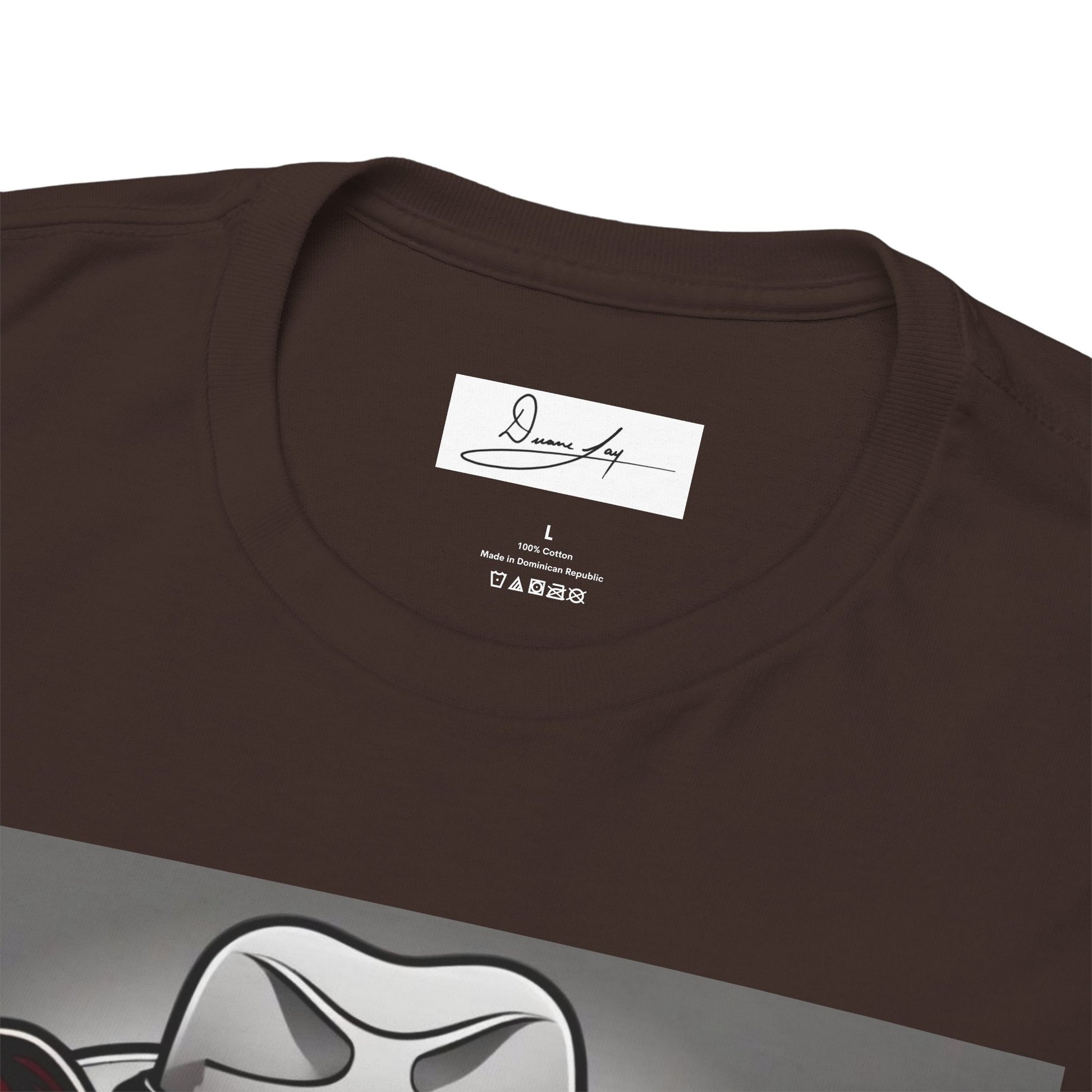 DuaneJay Gentleman Pitbull Tee — distinguished graphic tee featuring a dapper pitbull portrait blending elegance with bold streetwear energy for dog lovers with class and confidence