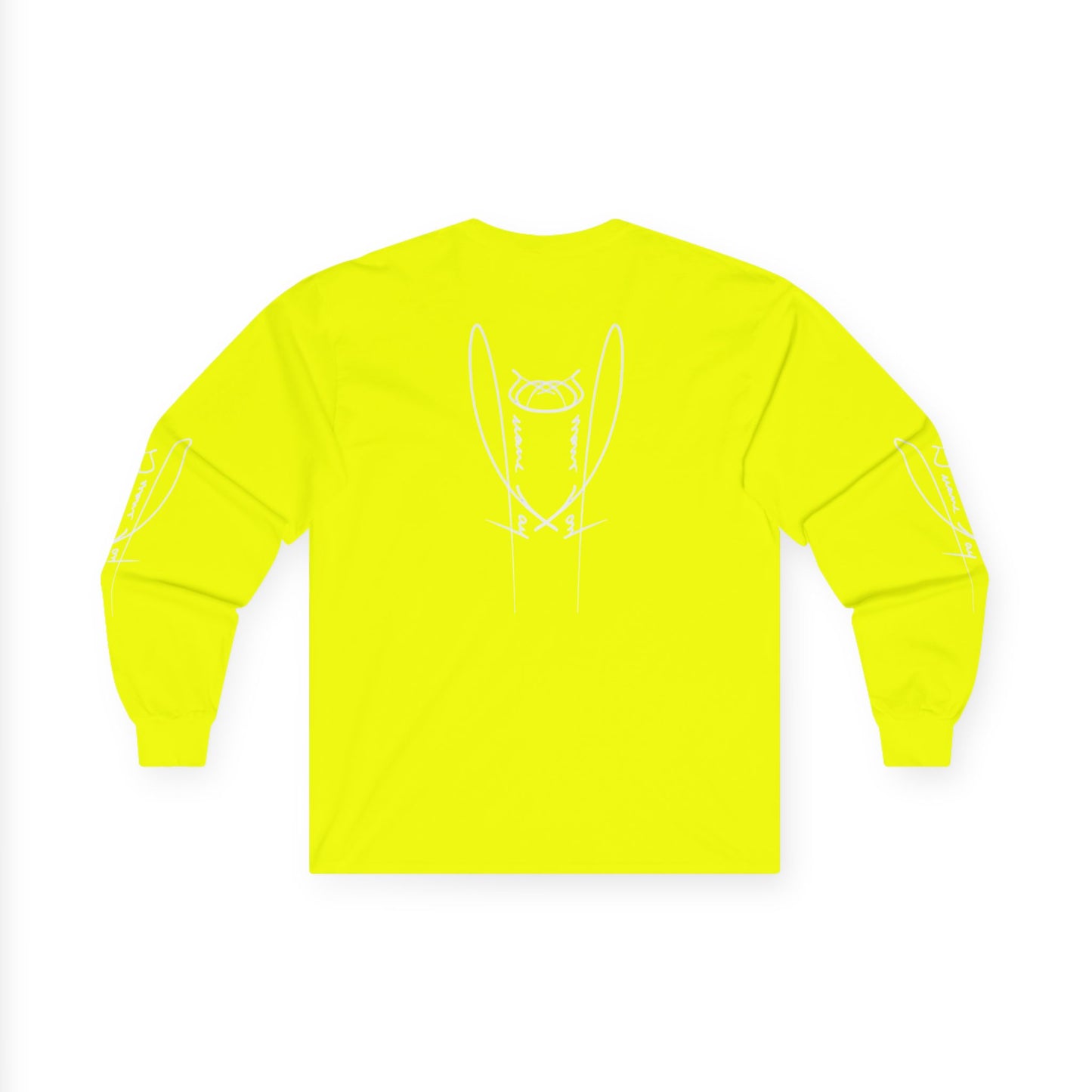 DuaneJay Signature Icon Long Sleeve White Label — premium streetwear long sleeve featuring a bold white signature icon with an exclusive back design, crafted for comfort and style, the ultimate statement piece for those who live and breathe the DuaneJay Fashion lifestyle with confidence and distinction
