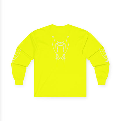 DuaneJay Signature Icon Long Sleeve White Label — premium streetwear long sleeve featuring a bold white signature icon with an exclusive back design, crafted for comfort and style, the ultimate statement piece for those who live and breathe the DuaneJay Fashion lifestyle with confidence and distinction