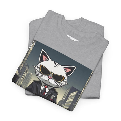 DuaneJay Cat Mafia Graphic Tee — cool cat in suit streetwear graphic tee
