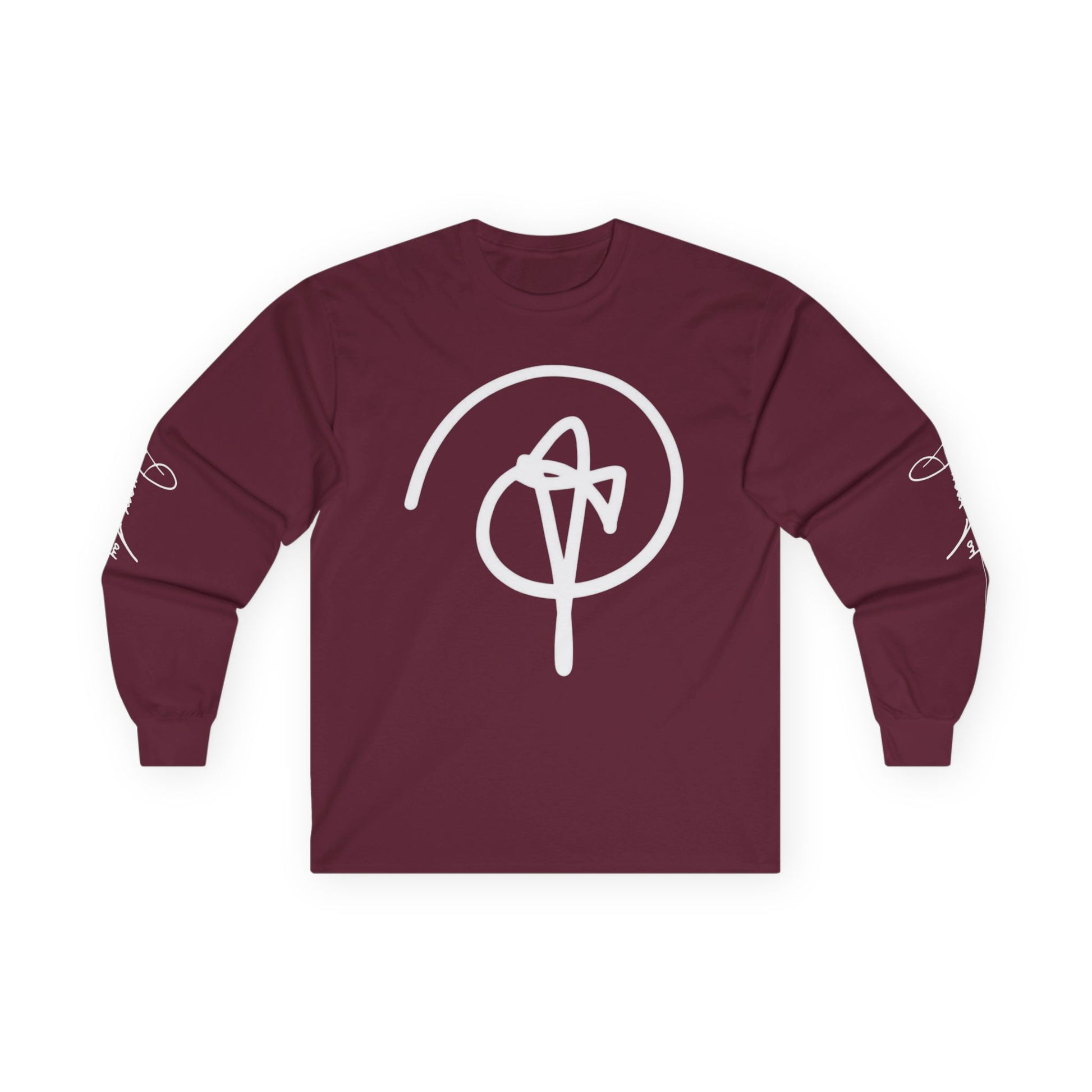 DuaneJay Signature Icon Long Sleeve White Label — premium streetwear long sleeve featuring a bold white signature icon with an exclusive back design, crafted for comfort and style, the ultimate statement piece for those who live and breathe the DuaneJay Fashion lifestyle with confidence and distinction