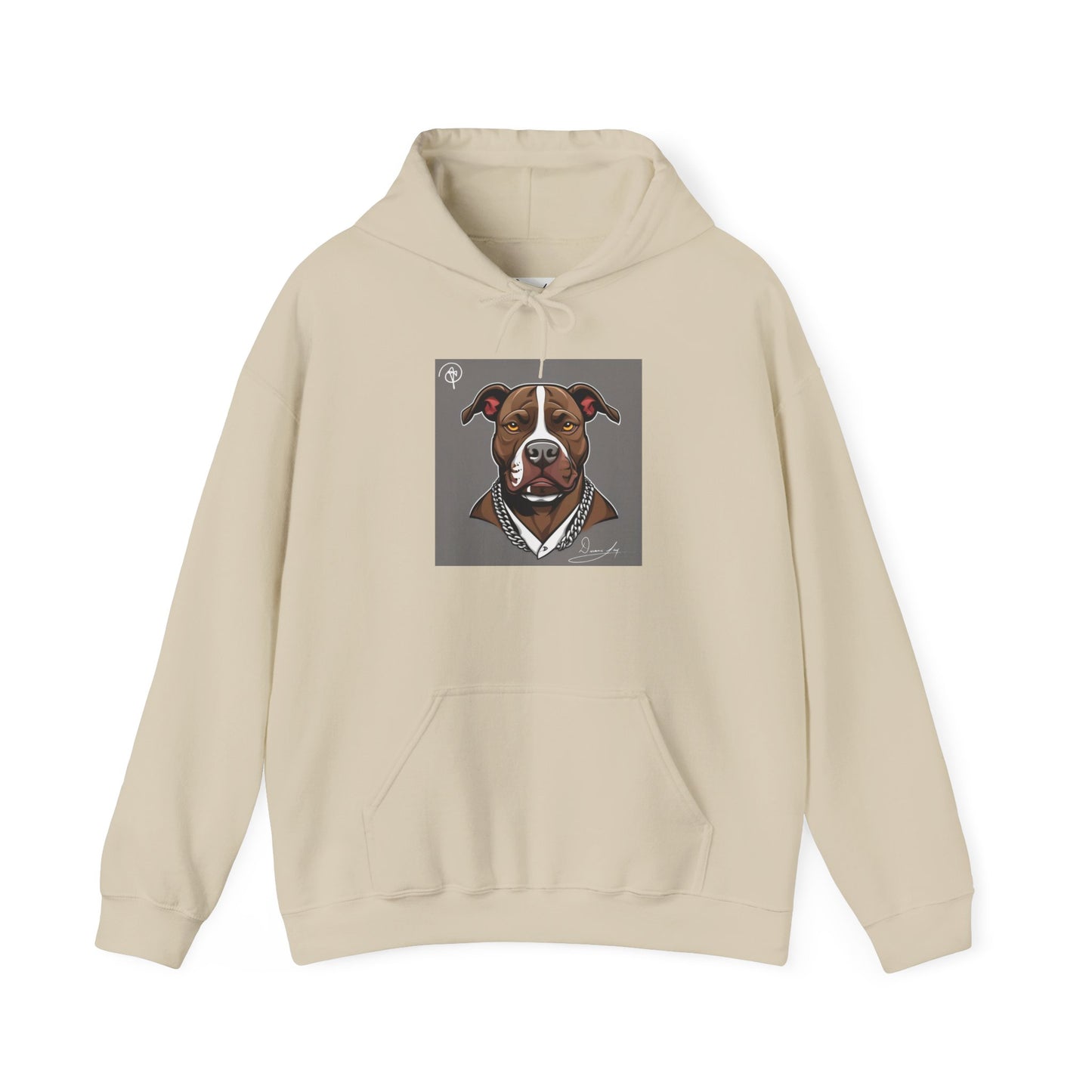 DuaneJay Pitbull Portrait Hoodie — premium streetwear pullover featuring a striking pitbull portrait graphic, crafted for dog lovers who wear their passion with bold confidence and signature DuaneJay Fashion style