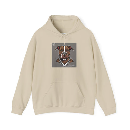 DuaneJay Pitbull Portrait Hoodie — premium streetwear pullover featuring a striking pitbull portrait graphic, crafted for dog lovers who wear their passion with bold confidence and signature DuaneJay Fashion style