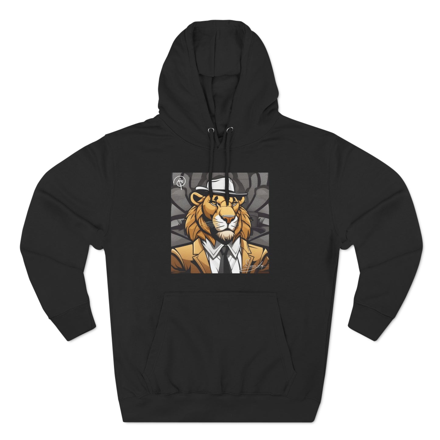 Three-Panel Lion Fleece Hoodie