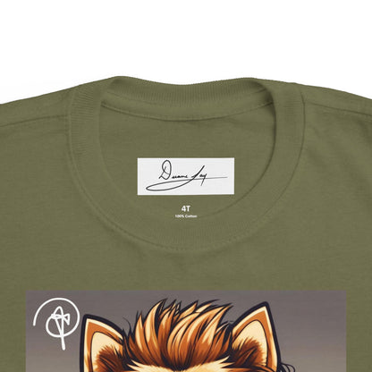 DuaneJay Cool Pomeranian Kids T-Shirt — fun kids graphic tee featuring an adorable Pomeranian rocking sunglasses and headphones, a bold and playful streetwear-inspired look for kids who carry the DuaneJay Fashion style with confidence