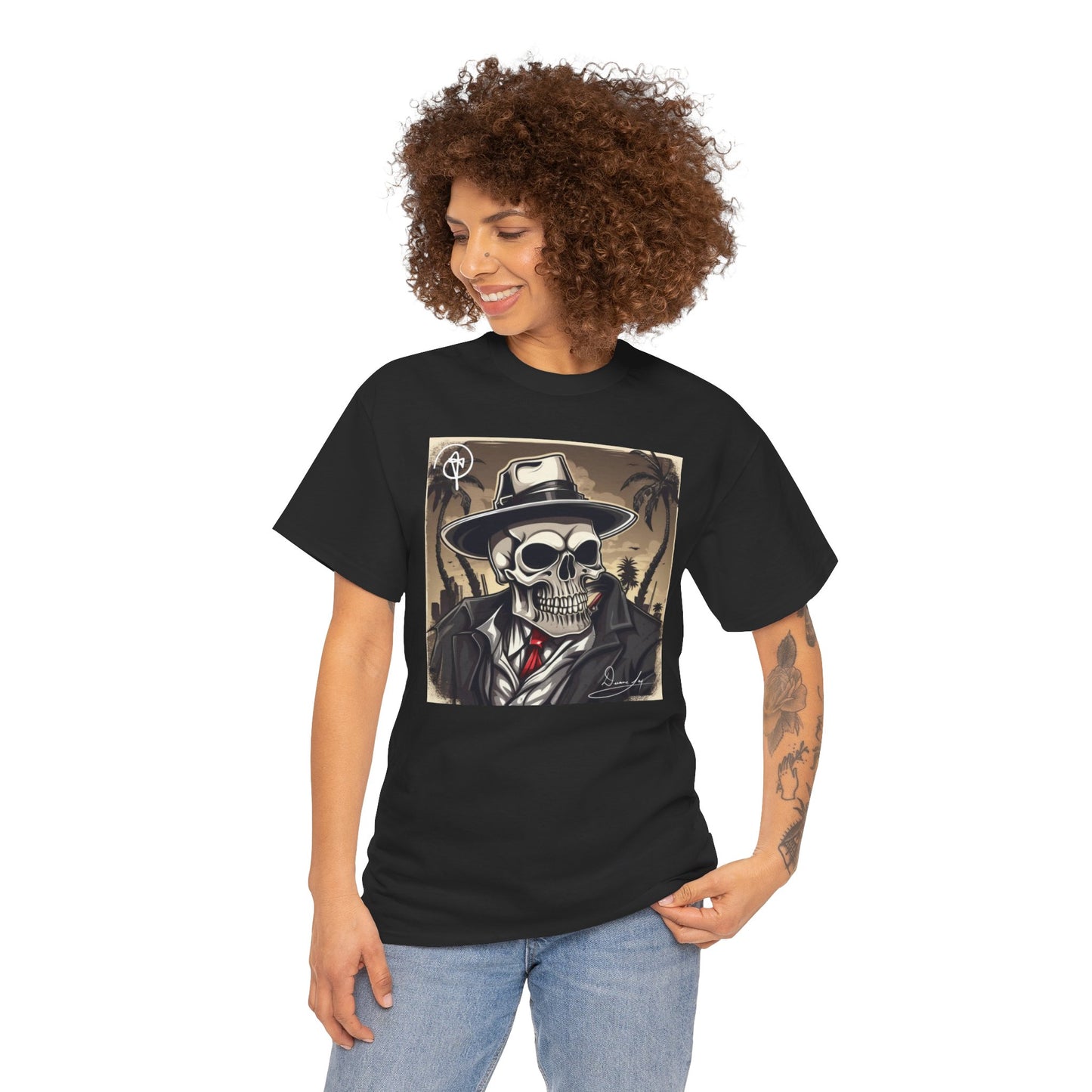 Unisex Boss Skeleton Heavy Cotton Tee