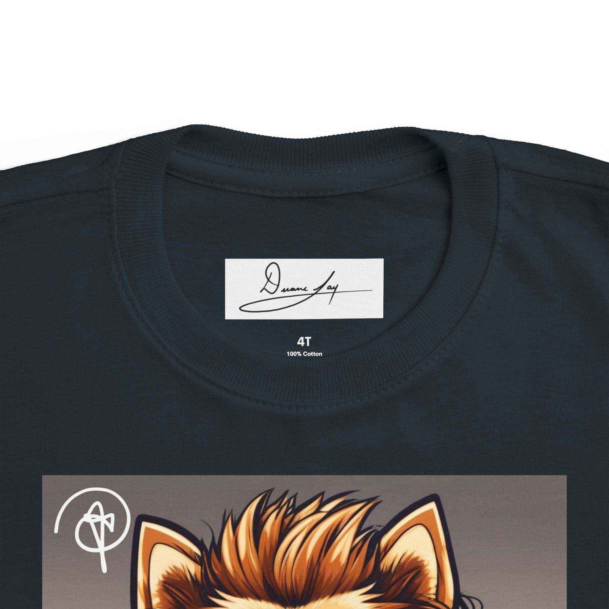 DuaneJay Cool Pomeranian Kids T-Shirt — fun kids graphic tee featuring an adorable Pomeranian rocking sunglasses and headphones, a bold and playful streetwear-inspired look for kids who carry the DuaneJay Fashion style with confidence