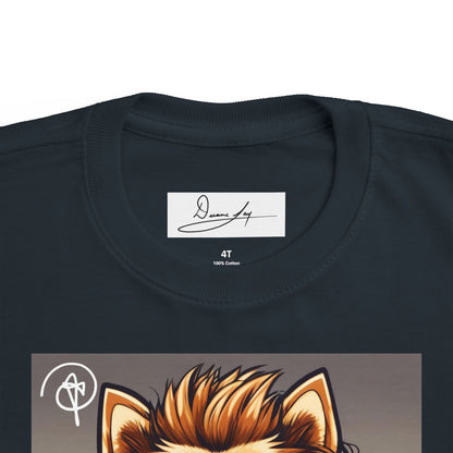 DuaneJay Cool Pomeranian Kids T-Shirt — fun kids graphic tee featuring an adorable Pomeranian rocking sunglasses and headphones, a bold and playful streetwear-inspired look for kids who carry the DuaneJay Fashion style with confidence