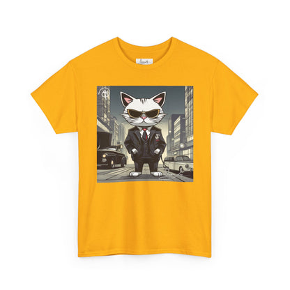DuaneJay Cat Mafia Graphic Tee — cool cat in suit streetwear graphic tee