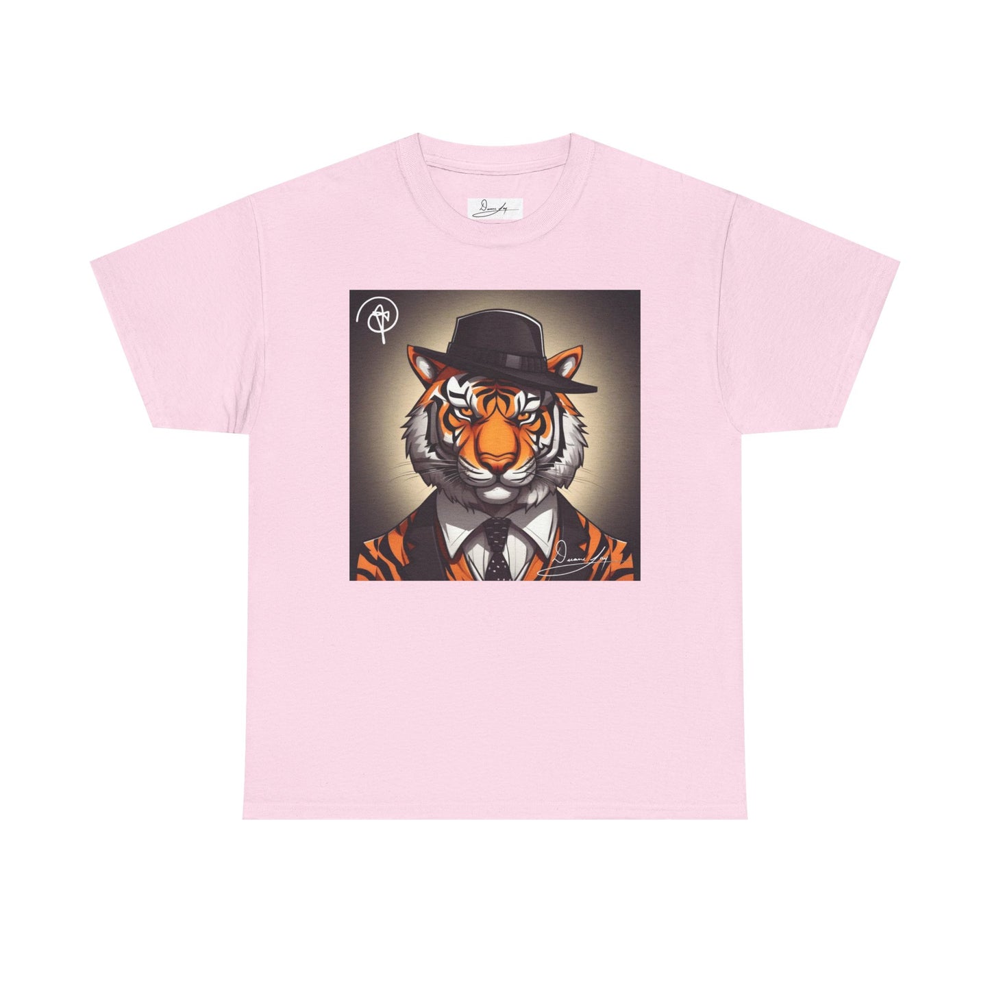 DuaneJay Tiger Gentleman T-Shirt — bold tiger graphic tee featuring a distinguished tiger in gentleman style, a powerful streetwear statement for those who wear confidence with class