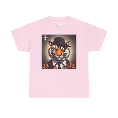 DuaneJay Tiger Gentleman T-Shirt — bold tiger graphic tee featuring a distinguished tiger in gentleman style, a powerful streetwear statement for those who wear confidence with class