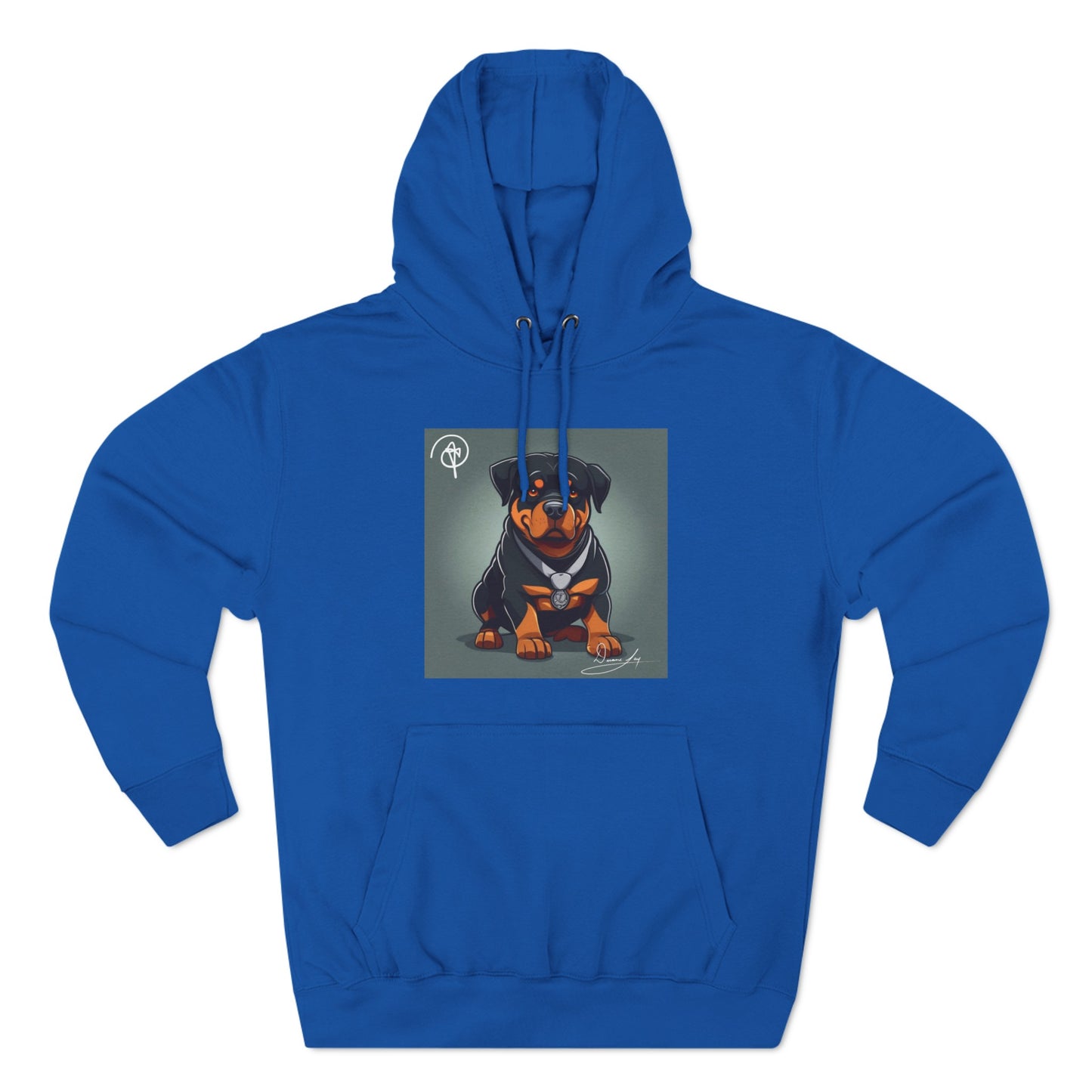 Three-Panel Rottweiler Fleece Hoodie