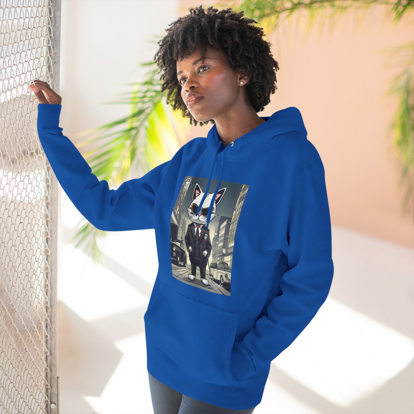 Three-Panel Cool-Cat Fleece Hoodie