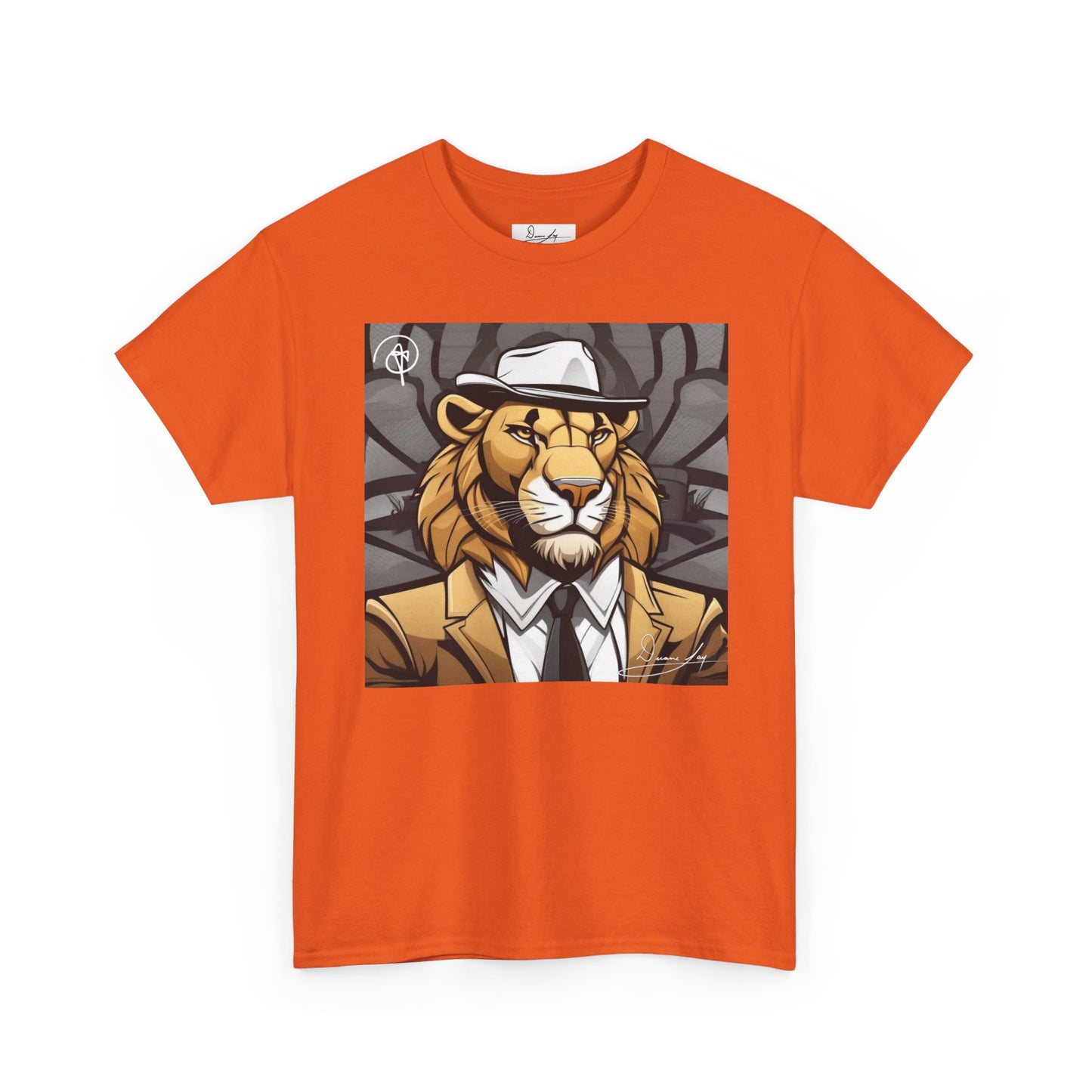DuaneJay Lion Gangster Graphic Tee — powerful streetwear tee featuring a bold lion with gangster-inspired artistry, symbolizing strength, dominance, and signature style
