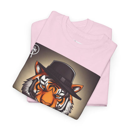 DuaneJay Tiger Gentleman T-Shirt — bold tiger graphic tee featuring a distinguished tiger in gentleman style, a powerful streetwear statement for those who wear confidence with class
