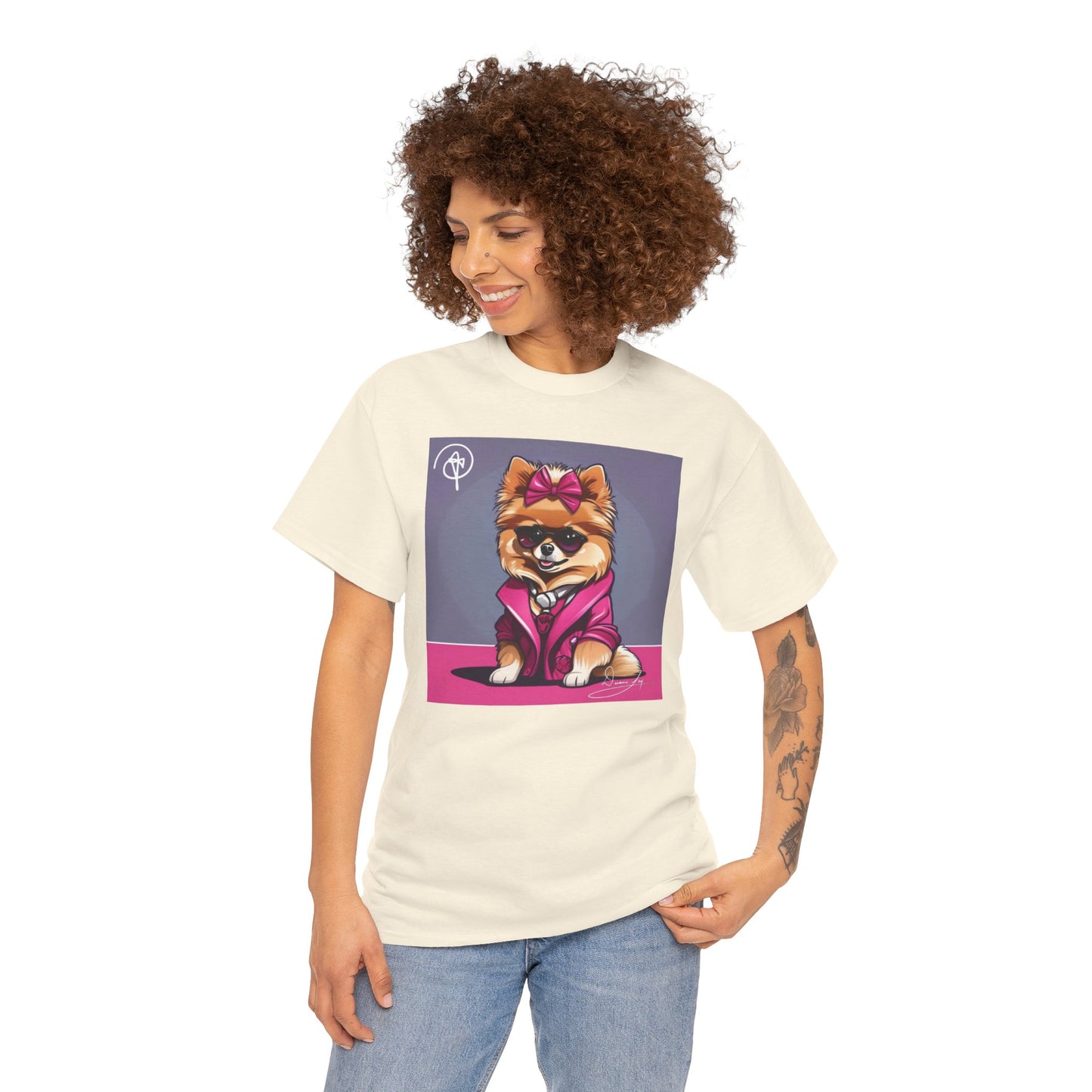 Unisex Heavy Pomeranian Cotton Tee