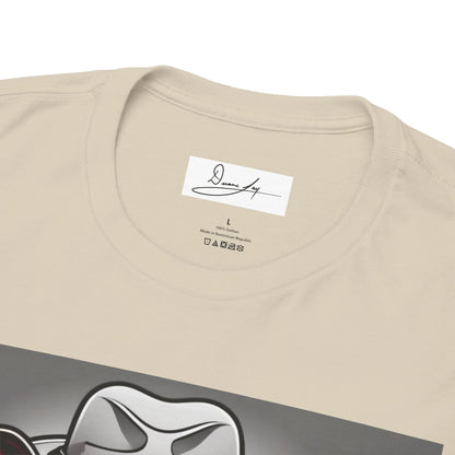DuaneJay Gentleman Pitbull Tee — distinguished graphic tee featuring a dapper pitbull portrait blending elegance with bold streetwear energy for dog lovers with class and confidence