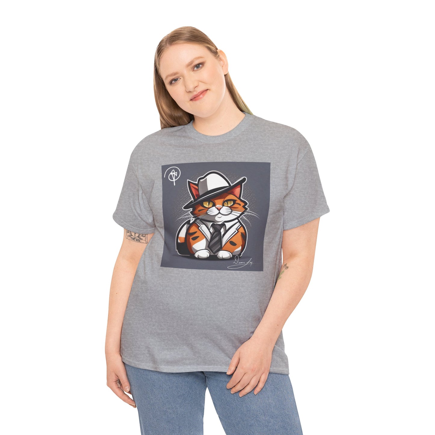 Unisex Cat Heavy Cotton Tee