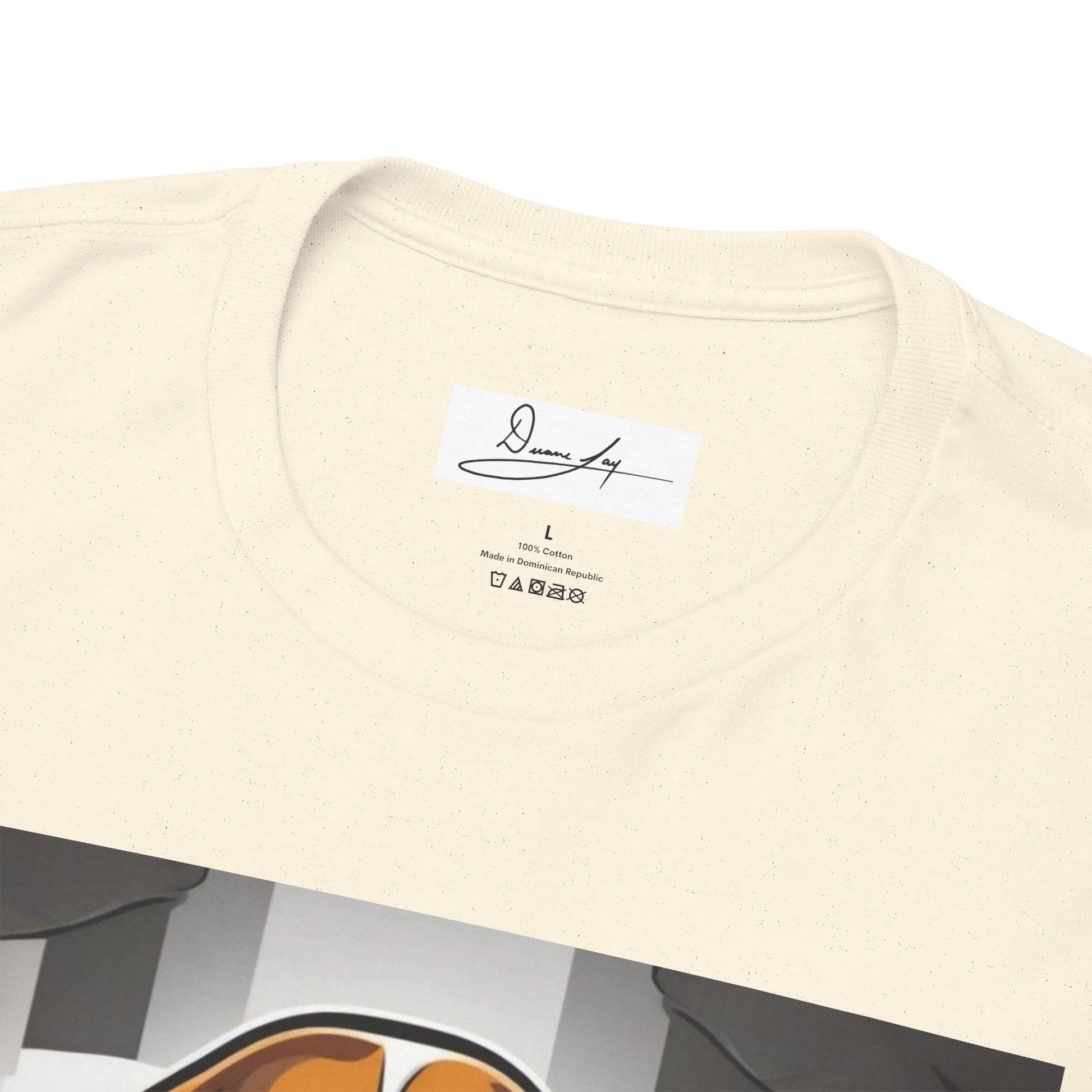 DuaneJay Beagle in a Suit T-Shirt — funny formal dog graphic tee featuring an adorable beagle dressed in a dapper suit, perfect for dog lovers who love bold streetwear style