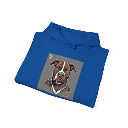 DuaneJay Pitbull Portrait Hoodie — premium streetwear pullover featuring a striking pitbull portrait graphic, crafted for dog lovers who wear their passion with bold confidence and signature DuaneJay Fashion style