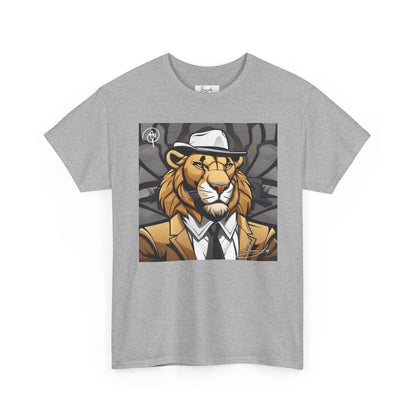 DuaneJay Lion Gangster Graphic Tee — powerful streetwear tee featuring a bold lion with gangster-inspired artistry, symbolizing strength, dominance, and signature style