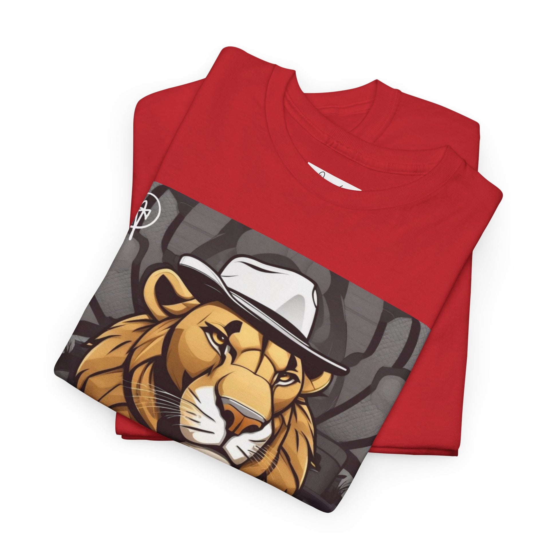 DuaneJay Lion Gangster Graphic Tee — powerful streetwear tee featuring a bold lion with gangster-inspired artistry, symbolizing strength, dominance, and signature style