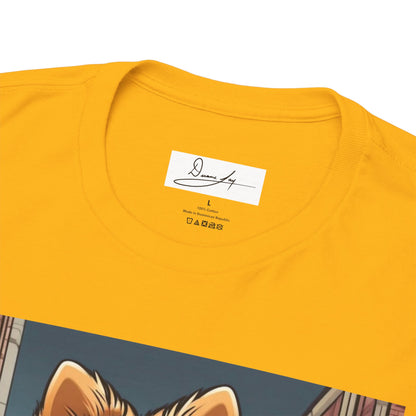 DuaneJay Pomeranian Business Dog T-Shirt — cute Pomeranian in suit graphic tee streetwear