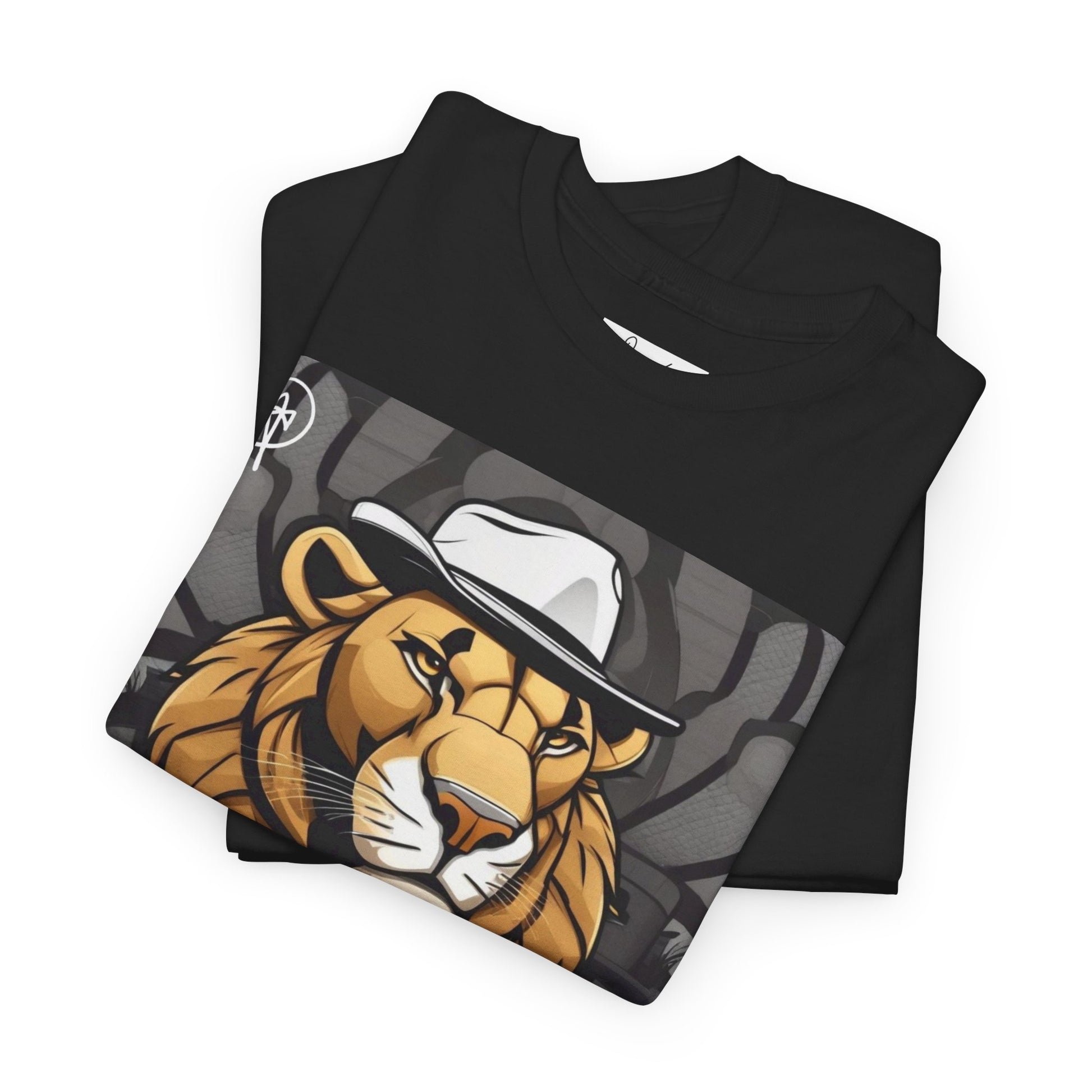 DuaneJay Lion Gangster Graphic Tee — powerful streetwear tee featuring a bold lion with gangster-inspired artistry, symbolizing strength, dominance, and signature style