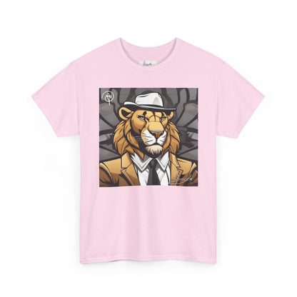 DuaneJay Lion Gangster Graphic Tee — powerful streetwear tee featuring a bold lion with gangster-inspired artistry, symbolizing strength, dominance, and signature style