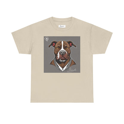 DuaneJay Pit Bull Portrait T-Shirt — stylish dog lover graphic tee streetwear