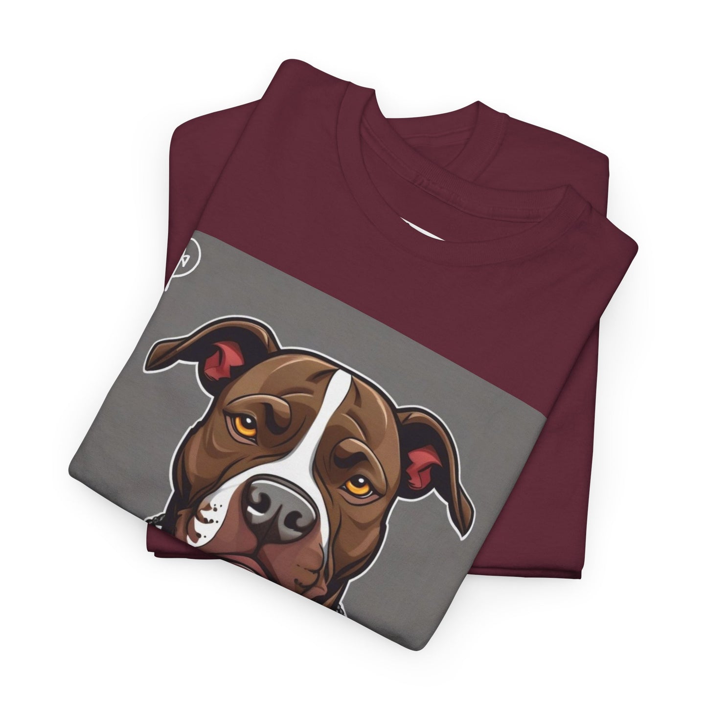 DuaneJay Pit Bull Portrait T-Shirt — stylish dog lover graphic tee streetwear