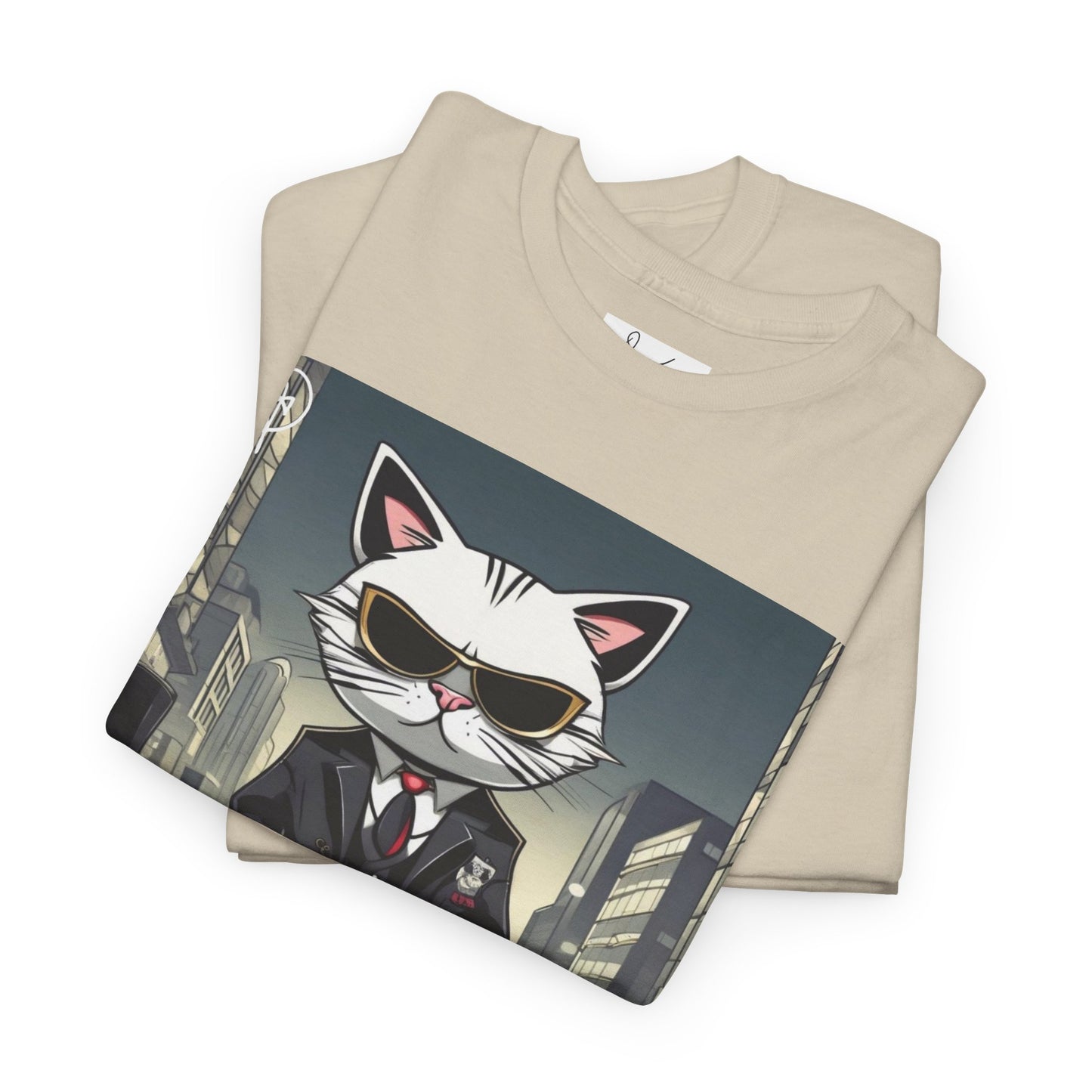 DuaneJay Cat Mafia Graphic Tee — cool cat in suit streetwear graphic tee