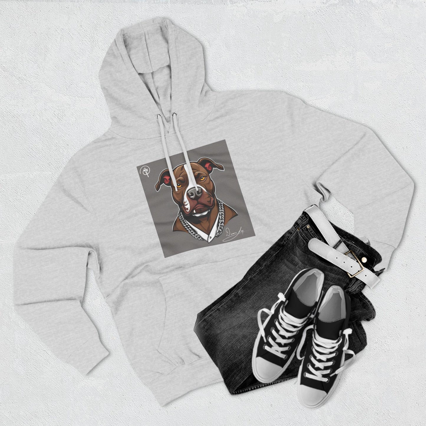 Three-Panel Pitbull Fleece Hoodie