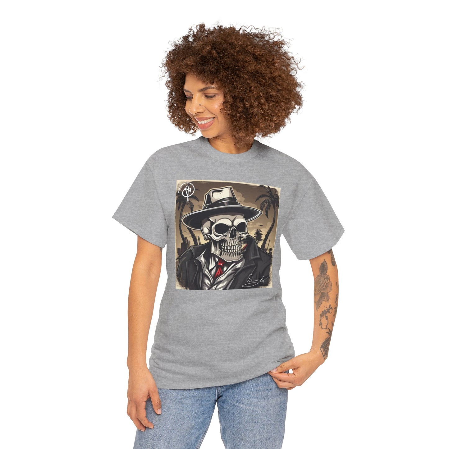 Unisex Boss Skeleton Heavy Cotton Tee