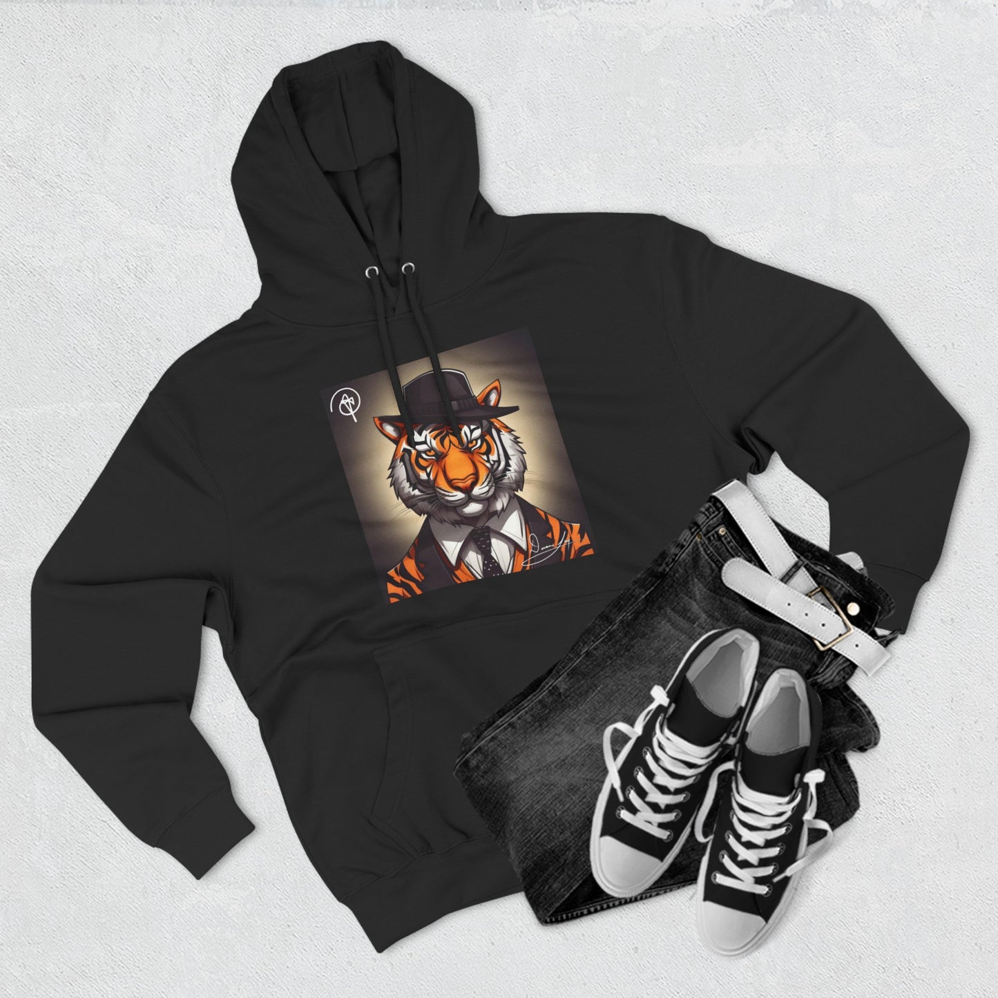 Three-Panel Tiger Fleece Hoodie