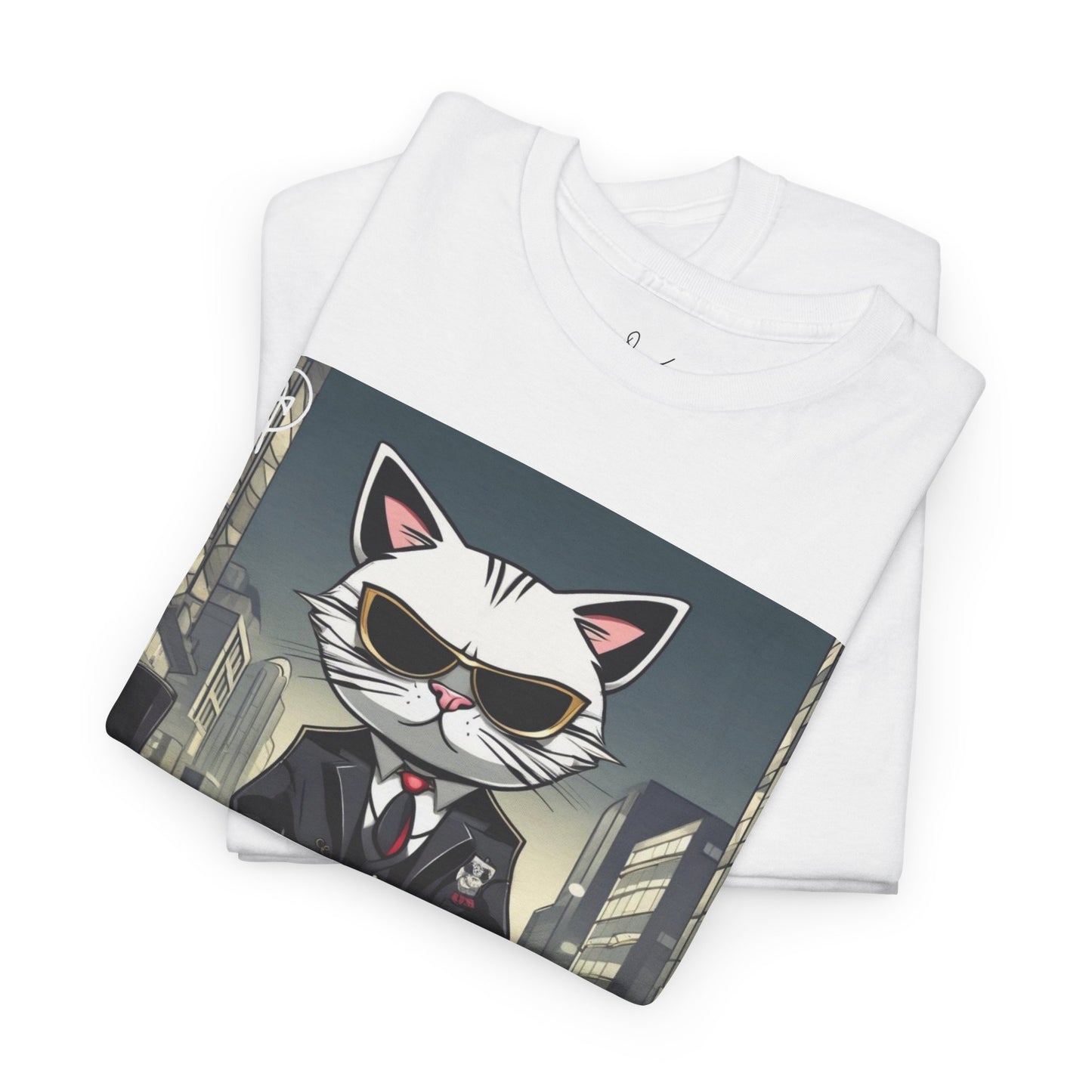 DuaneJay Cat Mafia Graphic Tee — cool cat in suit streetwear graphic tee