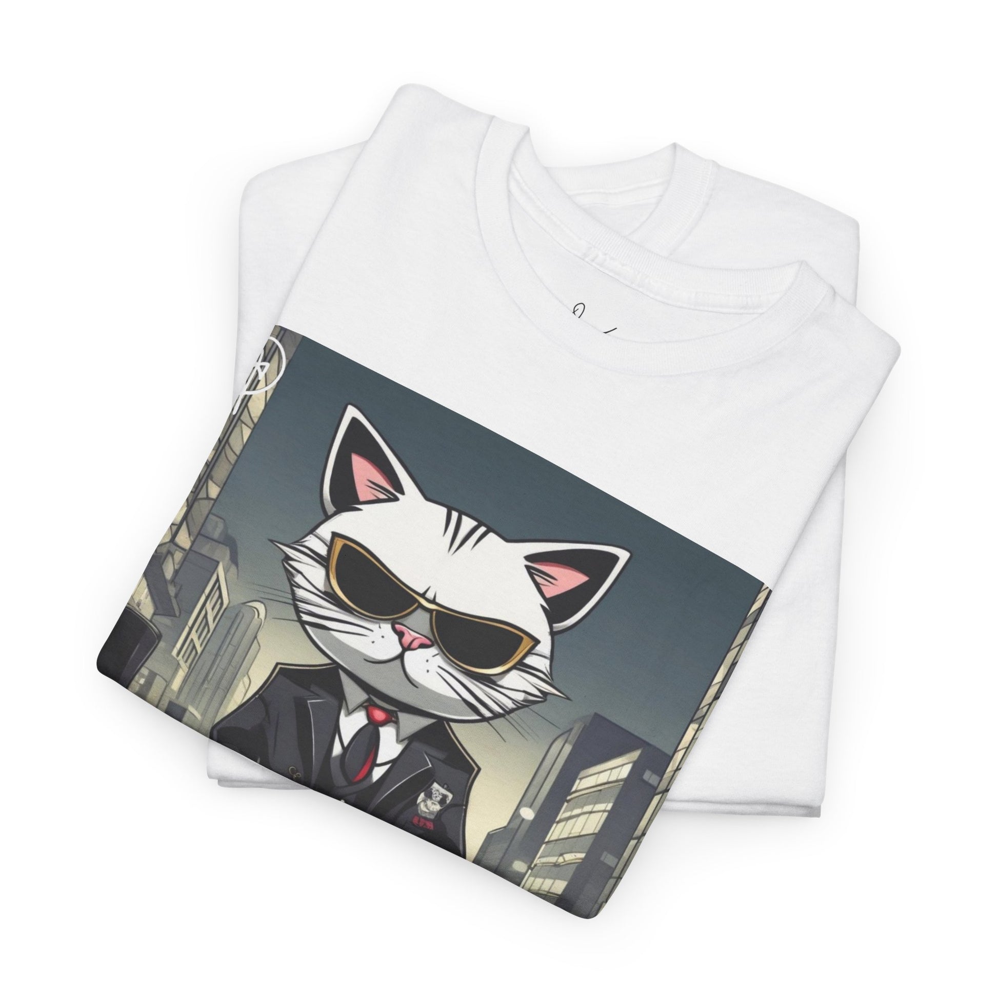 DuaneJay Cat Mafia Graphic Tee — cool cat in suit streetwear graphic tee