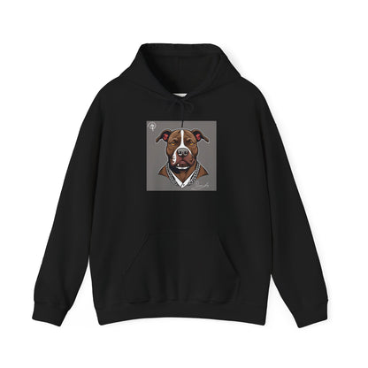 DuaneJay Pitbull Portrait Hoodie — premium streetwear pullover featuring a striking pitbull portrait graphic, crafted for dog lovers who wear their passion with bold confidence and signature DuaneJay Fashion style