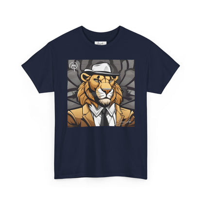 DuaneJay Lion Gangster Graphic Tee — powerful streetwear tee featuring a bold lion with gangster-inspired artistry, symbolizing strength, dominance, and signature style
