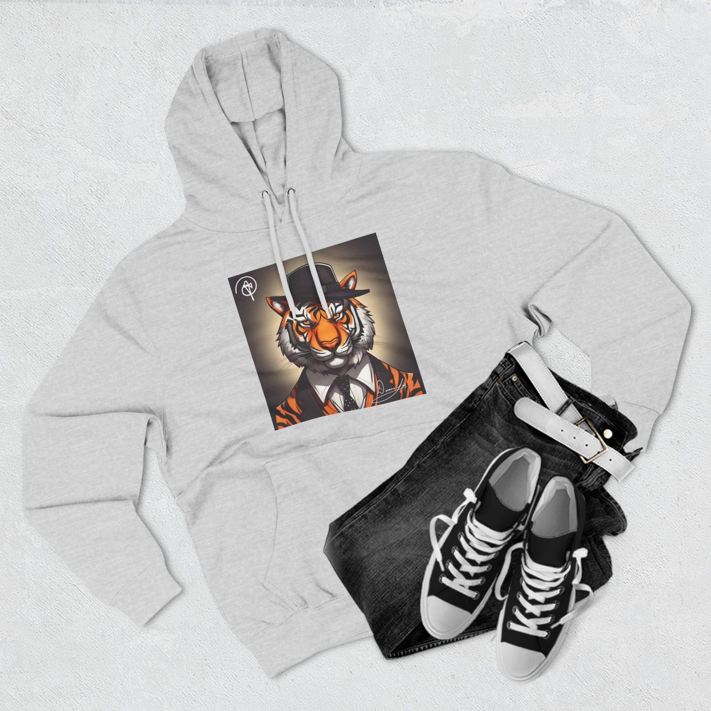 Three-Panel Tiger Fleece Hoodie