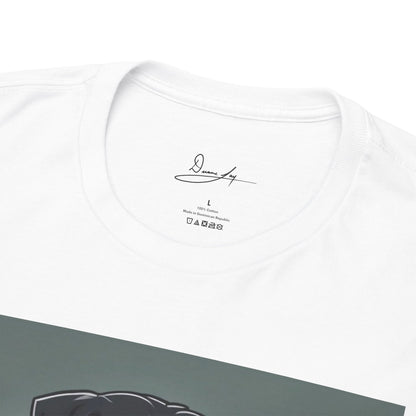 DuaneJay Rottweiler Puppy Portrait T-Shirt — charming graphic tee featuring an adorable Rottweiler puppy rendered in stunning artistic detail, a perfect blend of cuteness and signature streetwear style for devoted dog lovers