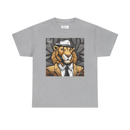 DuaneJay Lion Gangster Graphic Tee — powerful streetwear tee featuring a bold lion with gangster-inspired artistry, symbolizing strength, dominance, and signature style