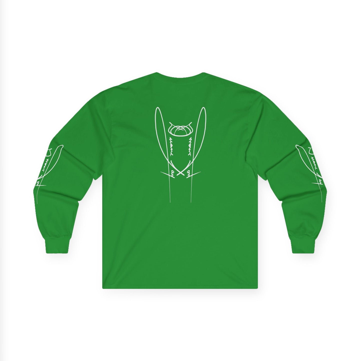 DuaneJay Signature Icon Long Sleeve White Label — premium streetwear long sleeve featuring a bold white signature icon with an exclusive back design, crafted for comfort and style, the ultimate statement piece for those who live and breathe the DuaneJay Fashion lifestyle with confidence and distinction
