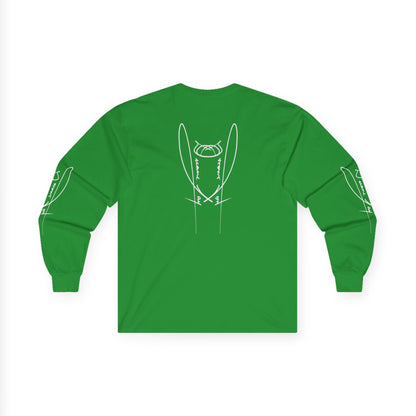 DuaneJay Signature Icon Long Sleeve White Label — premium streetwear long sleeve featuring a bold white signature icon with an exclusive back design, crafted for comfort and style, the ultimate statement piece for those who live and breathe the DuaneJay Fashion lifestyle with confidence and distinction