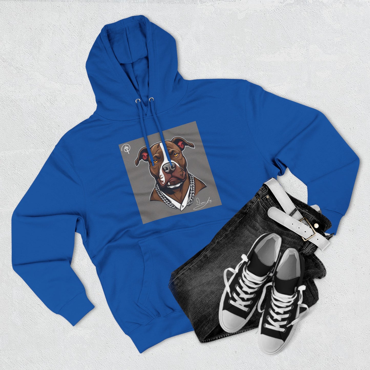 Three-Panel Pitbull Fleece Hoodie