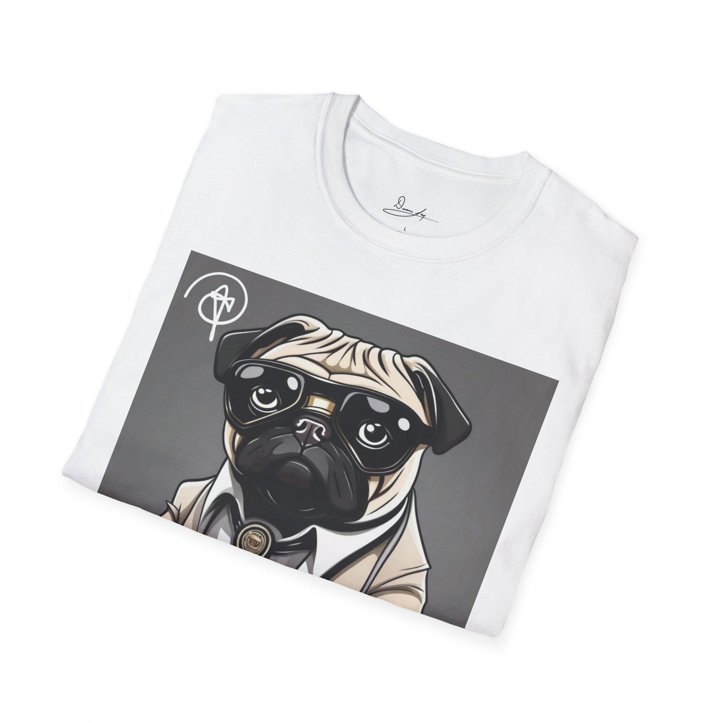 DuaneJay Pug Detective T-Shirt — cute Sherlock dog graphic tee streetwear