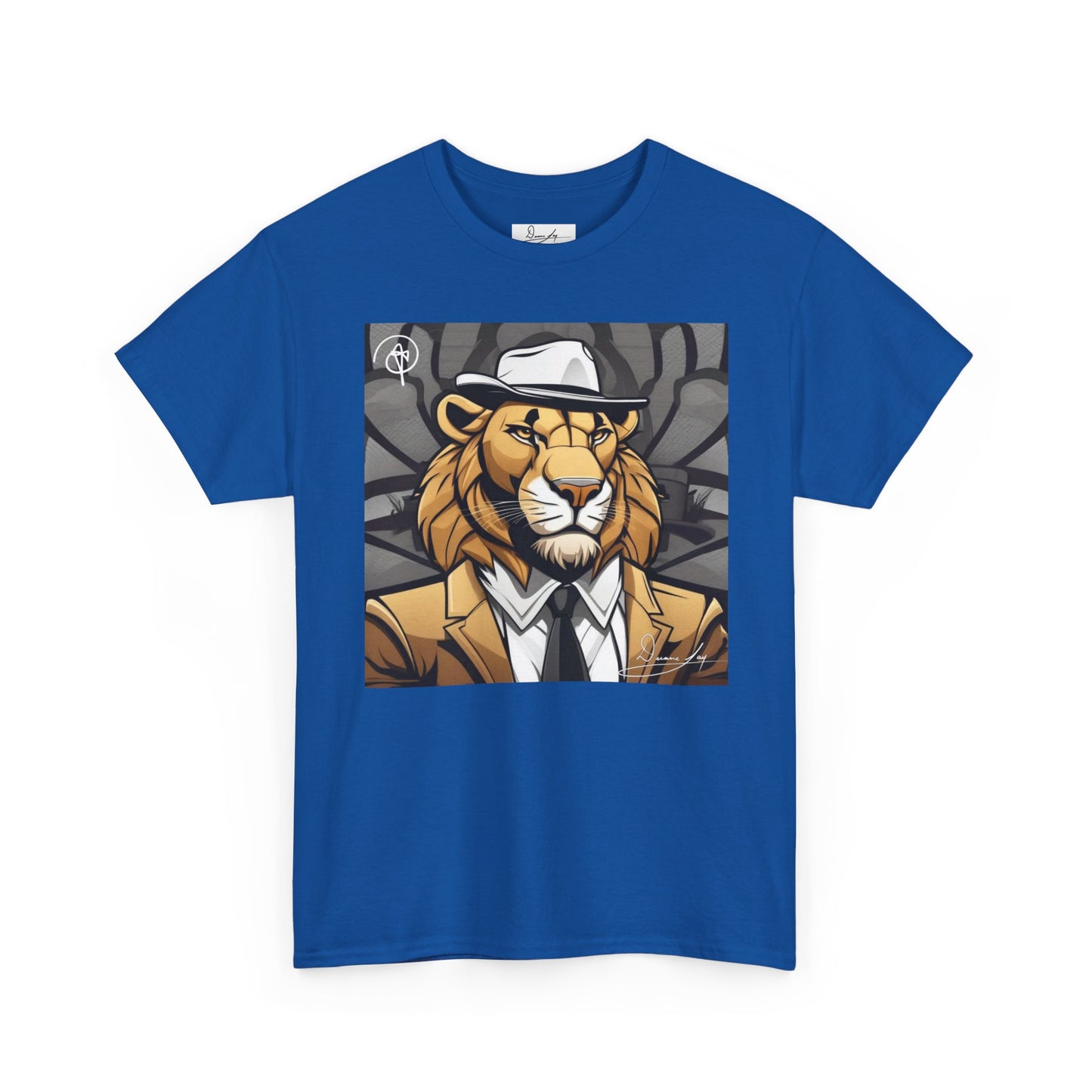 DuaneJay Lion Gangster Graphic Tee — powerful streetwear tee featuring a bold lion with gangster-inspired artistry, symbolizing strength, dominance, and signature style